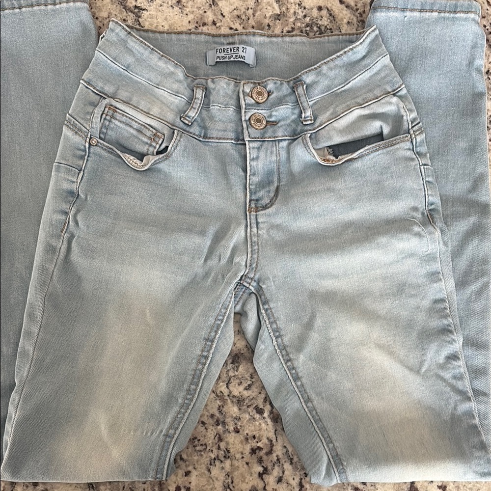 Forever 21 Blue High Rise Jeans